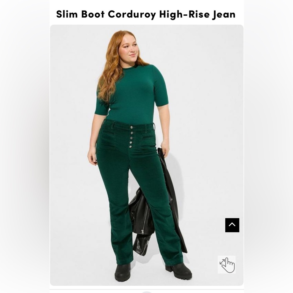 Torrid Slim Boot Corduroy High-Rise Jean